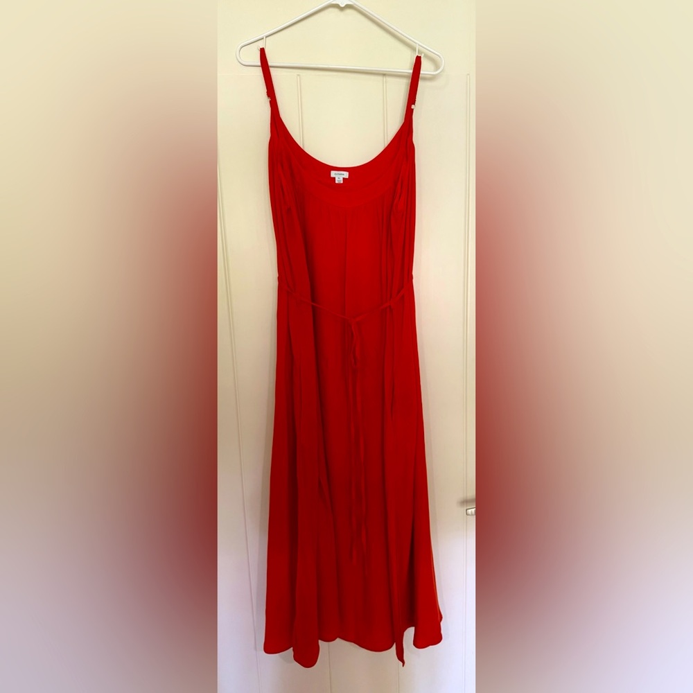 Cuyana Tencel Mar Dress, XL Tangerine
